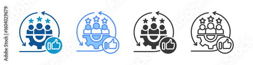 Customer Satisfaction Icon Set Multiple Style Collection