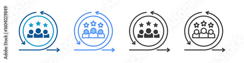 Iteration Icon Set Multiple Style Collection
