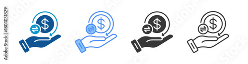 Payment System Icon Set Multiple Style Collection