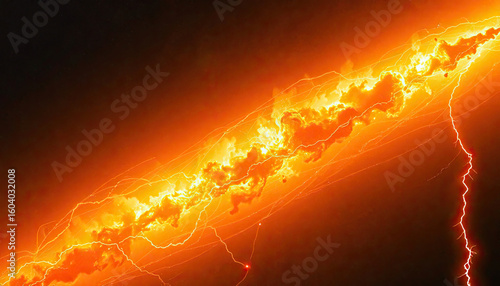 The bright stars light up the dark night sky.