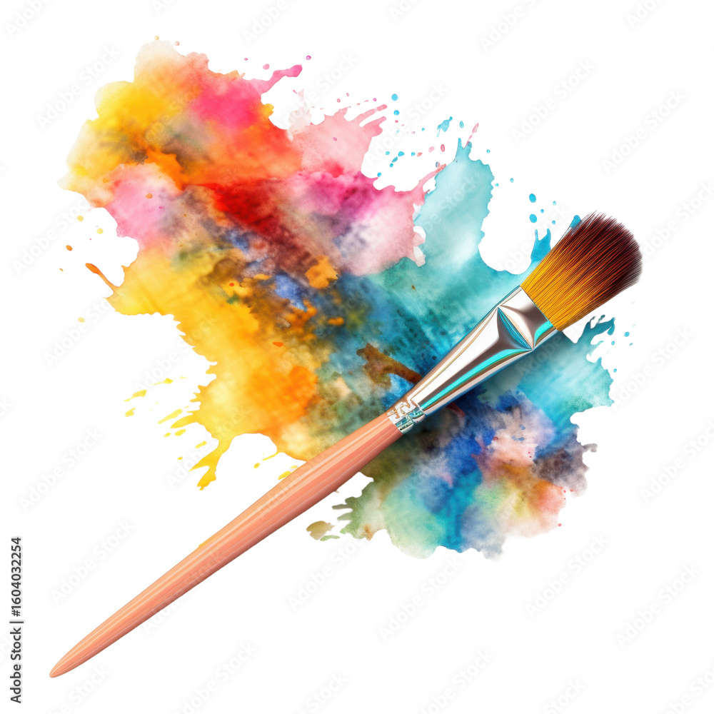 Fototapeta premium Watercolor Brush isolated on transparent background