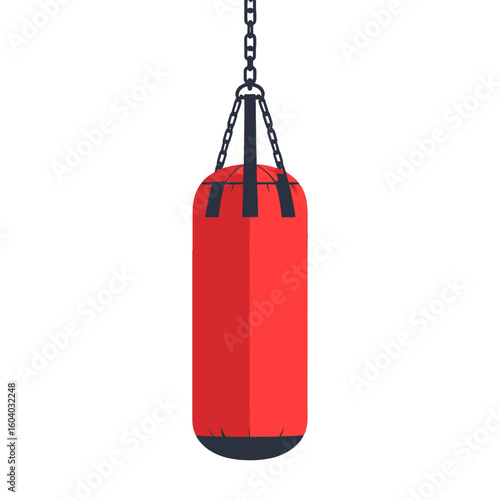 Red Pixelated Boxing Punching Bag