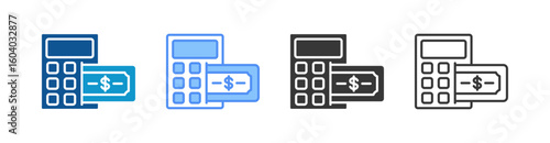 Budgeting Icon Set Multiple Style Collection