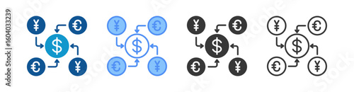 Forex Icon Set Multiple Style Collection