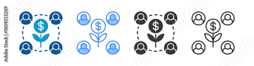 Investor Icon Set Multiple Style Collection