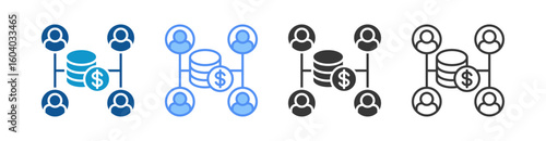 Crowdfunding Icon Set Multiple Style Collection