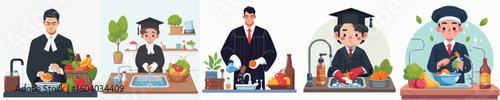 judge character vector washing fruit