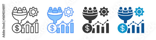 Optimization Icon Set Multiple Style Collection
