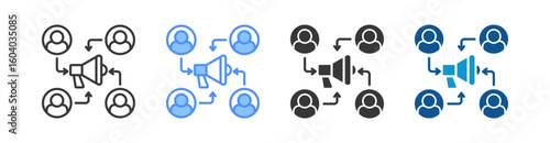 Affiliate Marketing Icon Set Multiple Style Collection