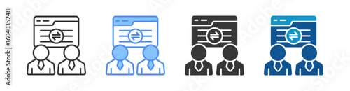 Visitors Icon Set Multiple Style Collection