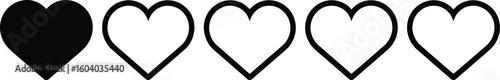 Hearts on a transparent background love valentine the framework of the heart thin lines vector