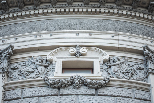 Wall Relief Sculpture with Angels and Vegetable/Fruit Motifs Near the Roof