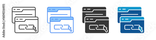 Backlink Icon Set Multiple Style Collection