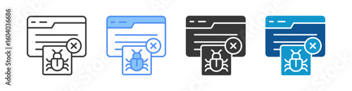 Adware Icon Set Multiple Style Collection