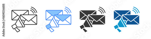 Email Marketing Icon Set Multiple Style Collection