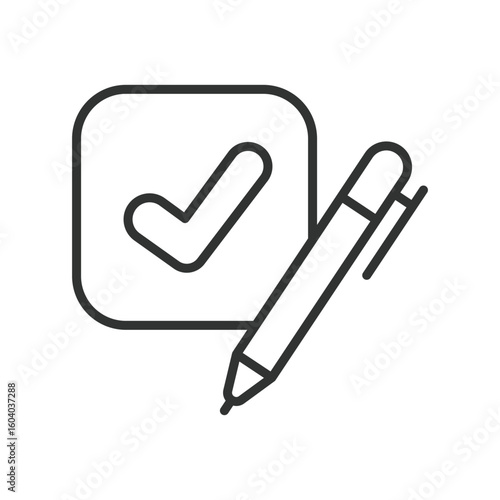 Editing, icon in line design. Editing, content, text, revision, document, pencil, proofreading on white background vector. Editing, editable stroke icon