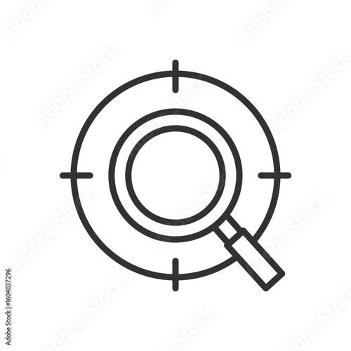 SEO, icon in line design. SEO, search engine optimization, ranking, keywords, website traffic, analytics, backlinks on white background vector. SEO, editable stroke icon
