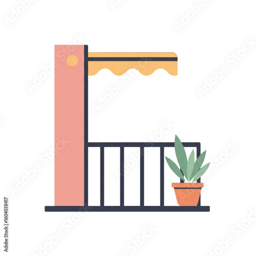 Real estate agency Balcony icon transparent background