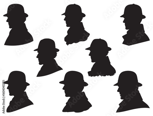  SHERLOCK HOLMES HEAD PROFILE SILHOUETTE