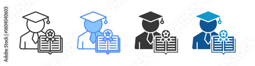 Phd Icon Set Multiple Style Collection