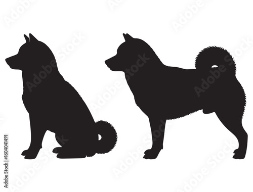 SHIBA INU DOG SILHOUETTE