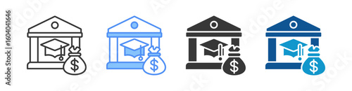 Budget Icon Set Multiple Style Collection