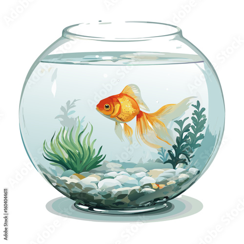 goldfish in a glass