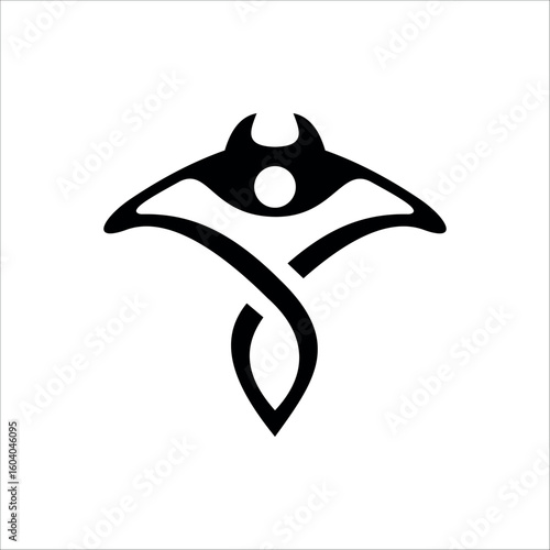 Manta Ray And Men Icon Logo