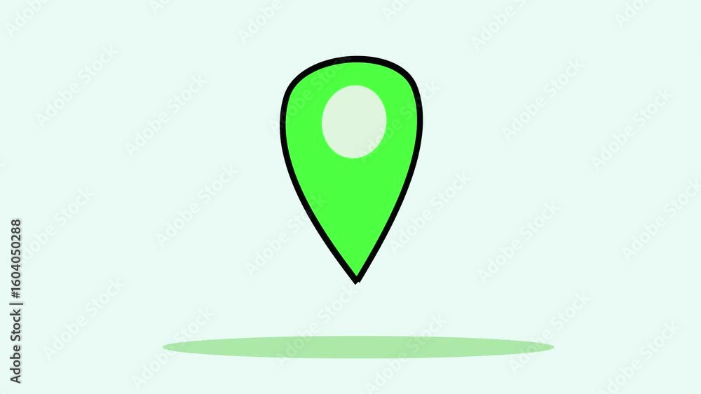 Looped animation of map location marker with pin icon, ideal for navigation apps, gps interfaces, and travel or delivery services. Looped animation of map location marker with pin icon, ideal for navigation apps, gps interfaces, and travel or delivery services.