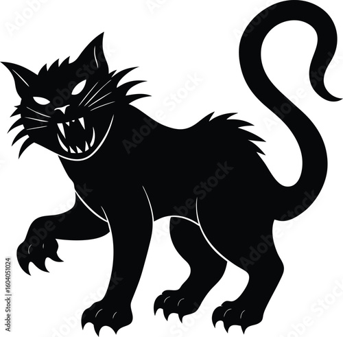 Spooky Black Cat Ready to Pounce on Halloween Night new 2025 trendy
