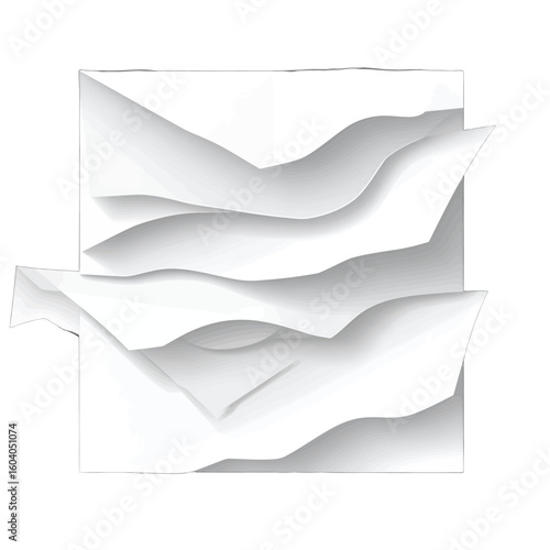 Abstract Geometric Design With Grey And White Layers