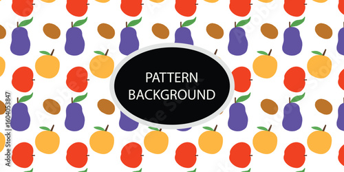 watermelon, variant fruit pattern background design. Pattern of illustration fruits background design. Cute background with hand drawn vegetables. Modern print for fabric, textile, card, wallpaper.