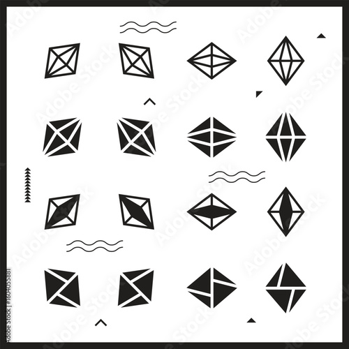diamond icon set. diamond gemstone sign. gem vector symbol. gemstone symbol. royal diamond icon. diamond icon for games and website. 