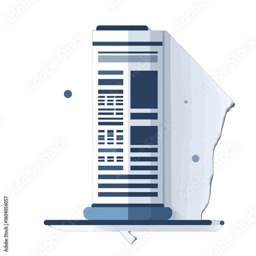 Abstract Digital Newspaper Illustration