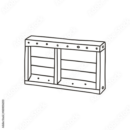 Doodle of a concrete wall framed with plywood boards