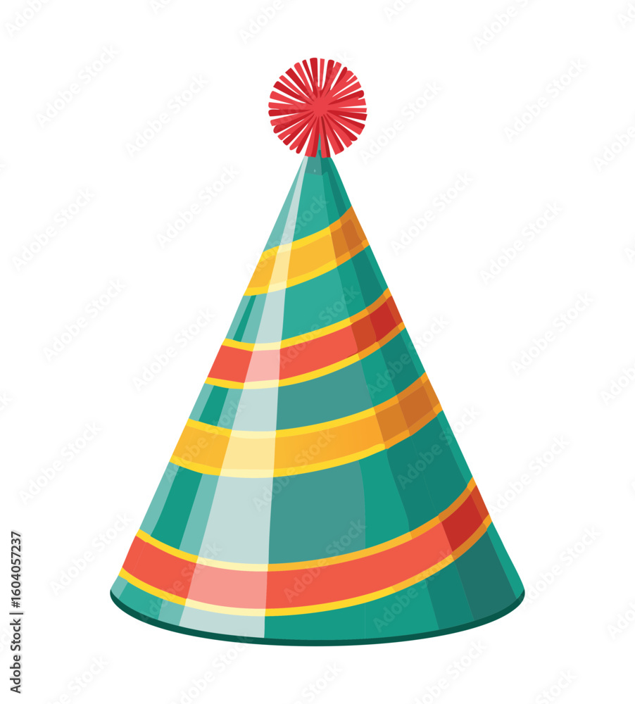 Cheerful Striped Party Hat Fun Cheerful Striped Party Hat Fun
