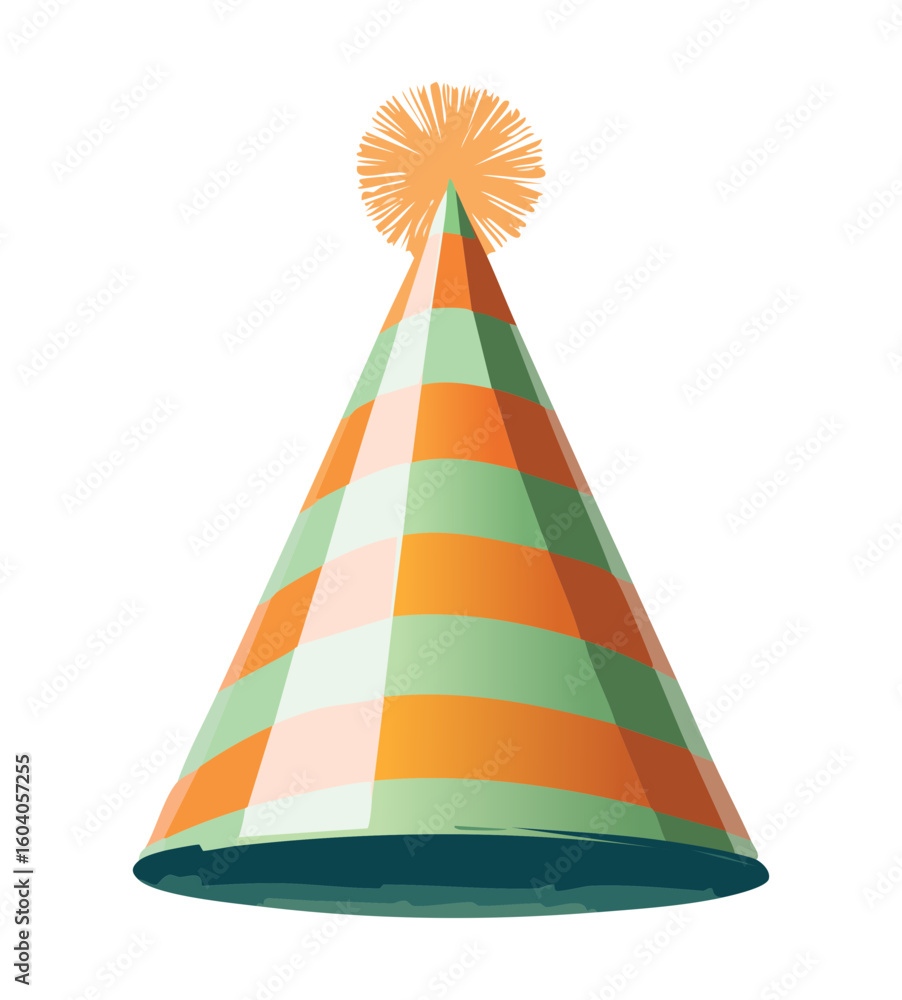 Playful Striped Party Hat Celebration Playful Striped Party Hat Celebration