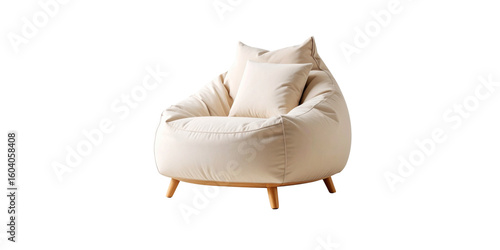Elegant leather armchair and classic wooden furniture in a luxurious white room
