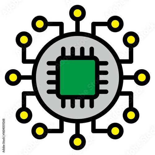 Artificial Intelligence  Icon Element For Design