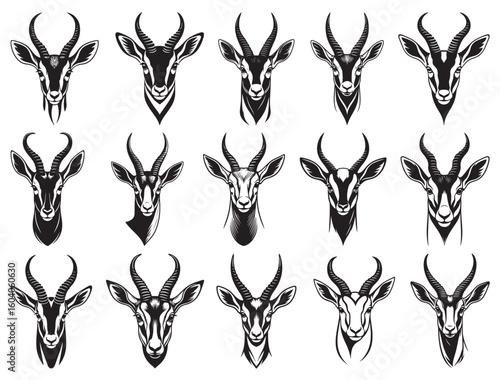 SPRINGBOK ANTELOPE HEAD SILHOUETTE
