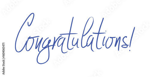Congratulations Writing Calligraphic Script