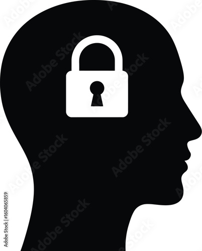 Locked Mind Silhouette Profile