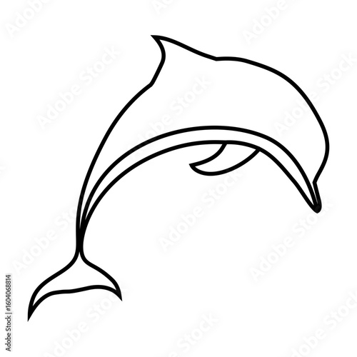 Dolphin icon vector. Fish illustration sign. killer whale symbol. Sea ​​life logo.