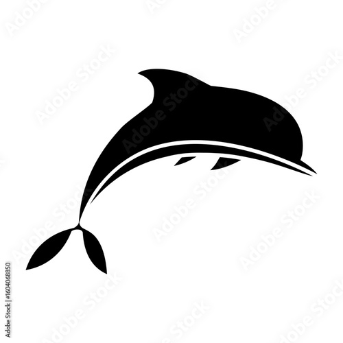 Dolphin icon vector. Fish illustration sign. killer whale symbol. Sea ​​life logo.
