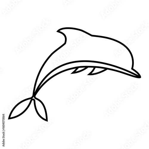 Dolphin icon vector. Fish illustration sign. killer whale symbol. Sea ​​life logo.