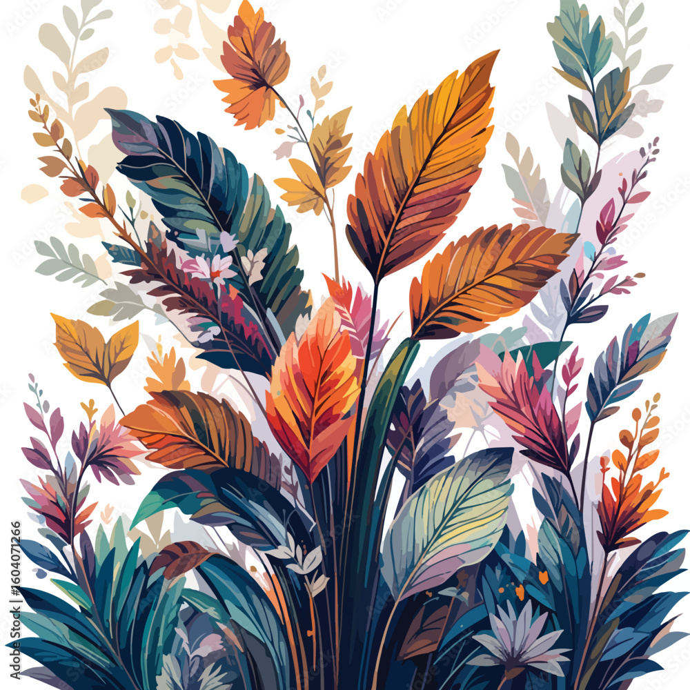 Fototapeta premium seamless pattern with autumn leaves