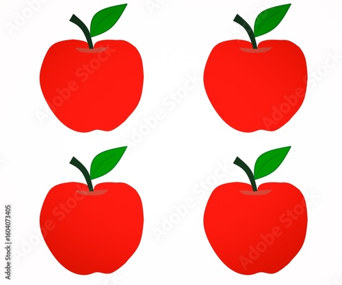This picture shows that red apple white background