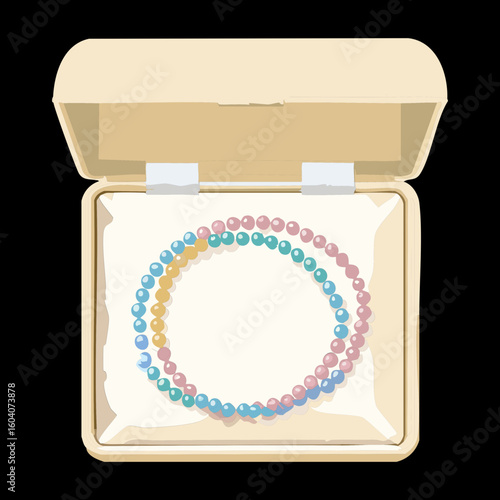 Open Jewelry Box Ombre Pearl Bracelet