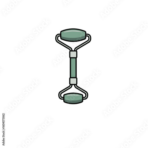 Face roller icon, colored vector massager for skincare and beauty routines, isolated on a transparent background