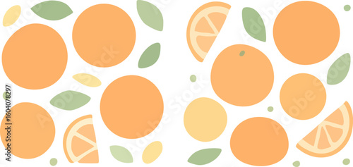Fresh Orange Fruit Pattern Design 3.